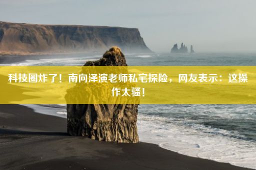 科技圈炸了！南向泽演老师私宅探险，网友表示：这操作太骚！