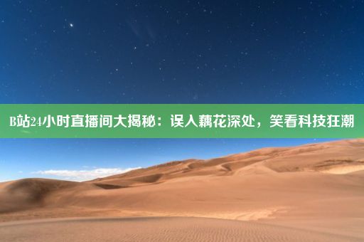 B站24小时直播间大揭秘：误入藕花深处，笑看科技狂潮