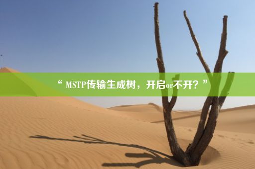 “ MSTP传输生成树，开启or不开？”