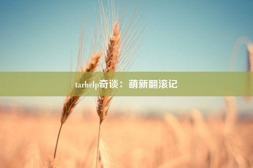 tarhelp奇谈：萌新翻滚记