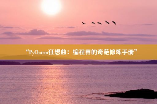 “PyCharm狂想曲：编程界的奇葩修炼手册”