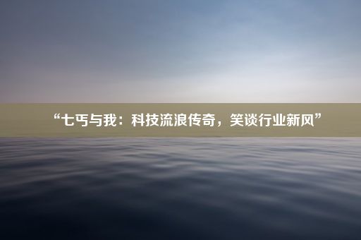 “七丐与我：科技流浪传奇，笑谈行业新风”