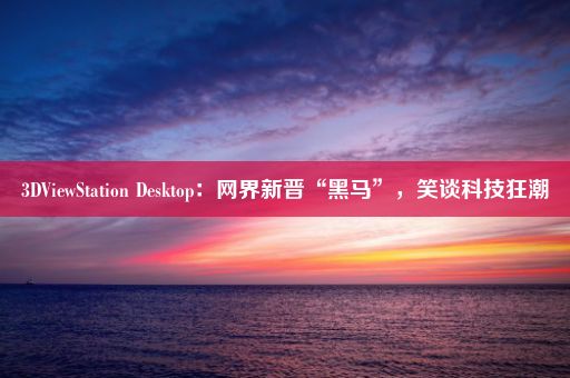 3DViewStation Desktop：网界新晋“黑马”，笑谈科技狂潮