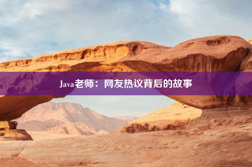 Java老师：网友热议背后的故事