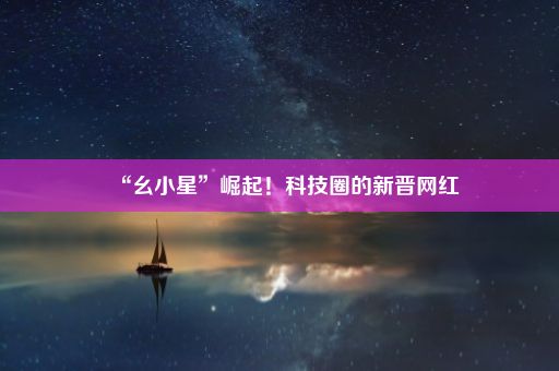 “幺小星”崛起！科技圈的新晋网红