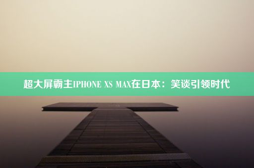 超大屏霸主IPHONE XS MAX在日本：笑谈引领时代