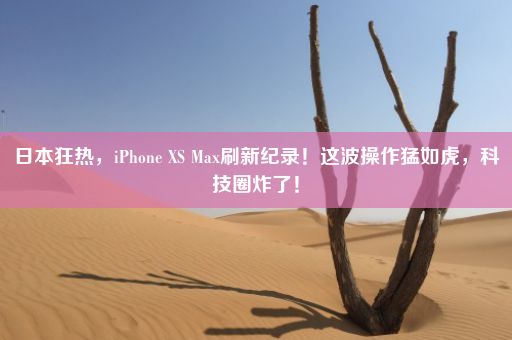 日本狂热，iPhone XS Max刷新纪录！这波操作猛如虎，科技圈炸了！