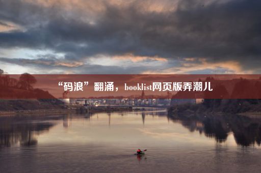 “码浪”翻涌，booklist网页版弄潮儿