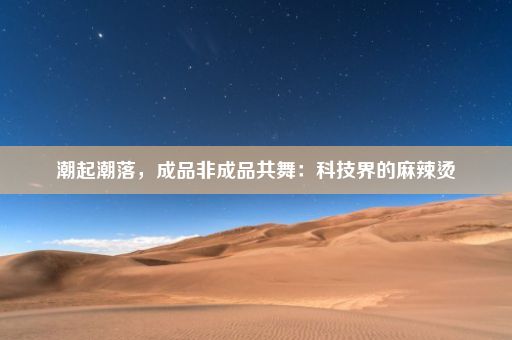 潮起潮落，成品非成品共舞：科技界的麻辣烫