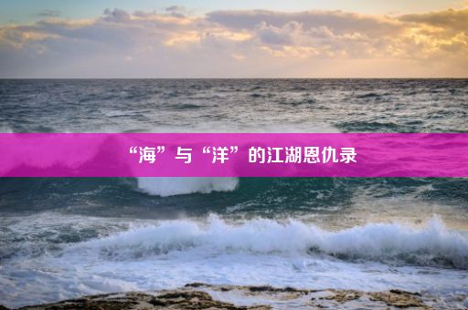 “海”与“洋”的江湖恩仇录