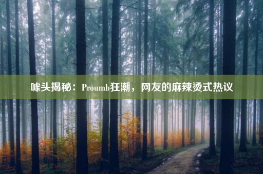 噱头揭秘：Proumb狂潮，网友的麻辣烫式热议