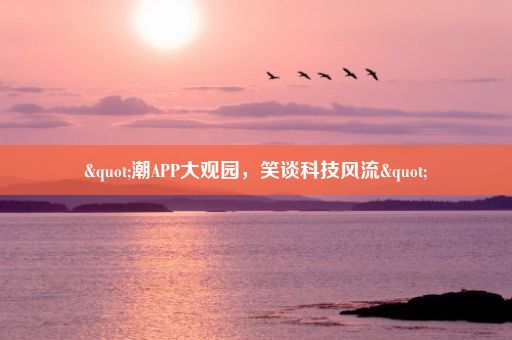 "潮APP大观园，笑谈科技风流"