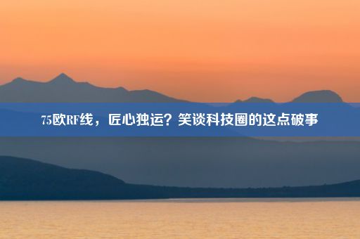 75欧RF线，匠心独运？笑谈科技圈的这点破事