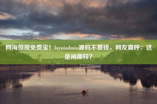 网海惊现免费宝！layuiadmin源码不要钱，网友直呼：这是闹哪样？