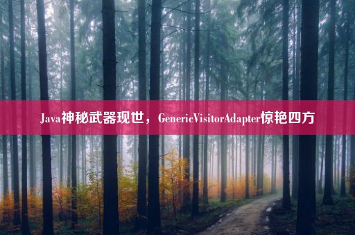 Java神秘武器现世，GenericVisitorAdapter惊艳四方